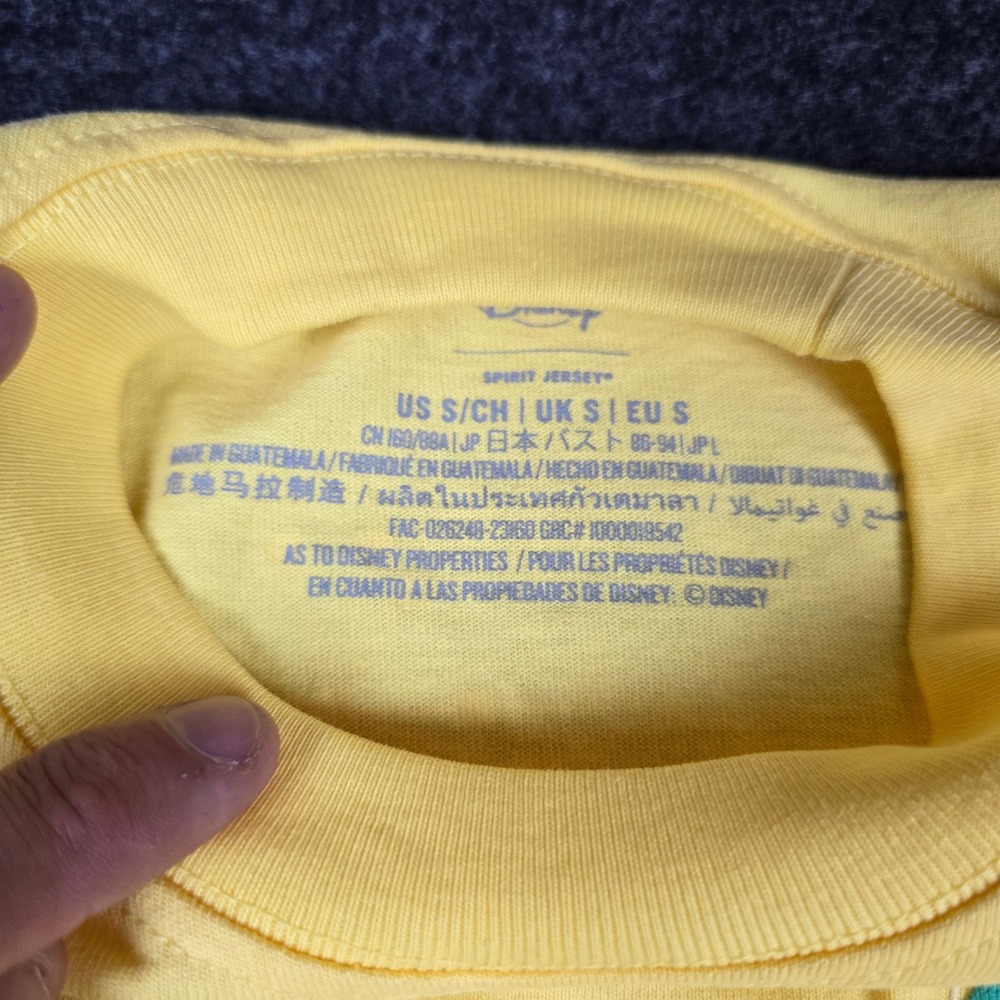 NWT Disney Disneyland Resort Play in Parks Yellow Spirit Jersey Size S - Picture 4 of 11